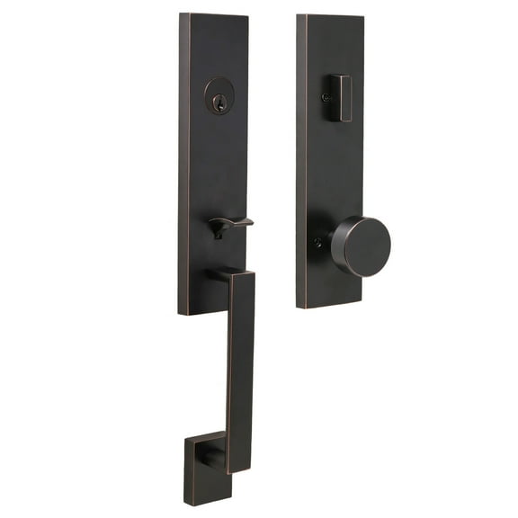 Weslock 2870-Leighton-Mesa-Entry Leighton Modern Square Thumb-Press Single Cylinder Keyed