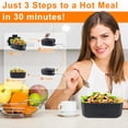 thumbnail image 4 of FOUKUS Heated Lunch Box 2L Electric Lunchbox for Adults - Self Heating Portable Food Warmer with Stainless Steel Containers, Insulated Bag & Cutlery Set - Car & Office Bento Heating for Men at Work, 4 of 6