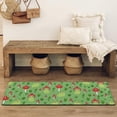 thumbnail image 3 of Red Mushroom Frog Green Pattern Bathroom Rugs Mat,Non Slip Microfiber Bathroom Rug,Rubber Backing,Soft Bathroom Mats for Bathroom Floor,Tub and Shower,47x17in(120x43cm), 3 of 4