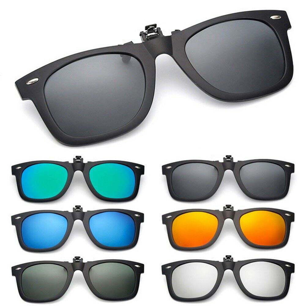 Outdoor UV400 Polarized Clip-on Glasses Magnet Flip-up Lenses Sunglasses USA 