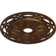 thumbnail image 3 of Ekena Millwork 26 5/8"OD x 4 1/2"ID x 1 3/8"P Loera Ceiling Medallion (Fits Canopies up to 6 1/4"), Hand-Painted Root Beer Crackle, 3 of 5