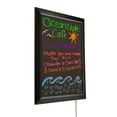 thumbnail image 1 of Write-on LED Sign with 13 Lighting Effects, 18x24 Black Writing Surface, Illuminated Message Board Sold with 8 Neon Markers - Black Plastic Frame (NBLWB2228M), 1 of 1