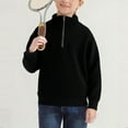 thumbnail image 4 of Ruyang Boys Half Zip Sweatshirt School Preppy Quarter Zip Pullover Tops Spring Long Sleeve Trendy Athletic Sweatshirts, 4 of 8