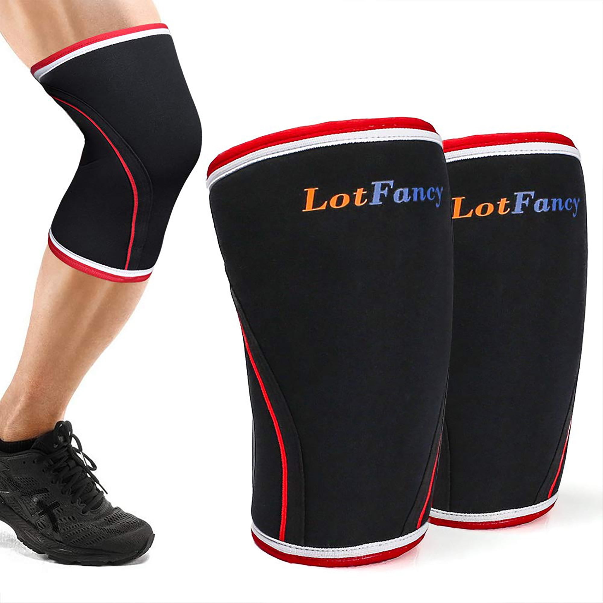 Knee Sleeves, 7mm Neoprene Knee Brace, 1 Pair Knee Compression Sleeves