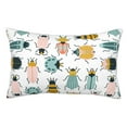 thumbnail image 1 of Balery Colorful Insects Funda de Cojín Estampada, Regalos para Mujeres, Regalos de Amor para Ella, Regalos para Novia o Esposa, Funda de Almohada-16"x24", 1 of 6