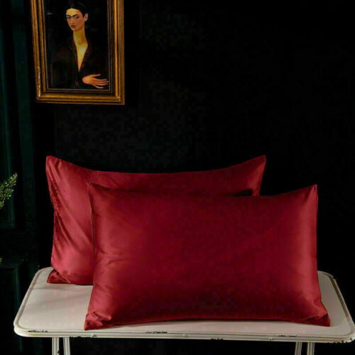 New 18x18" Pillow Case Throw Satin Silk Waist Cushion Cover Home Decor Solid 