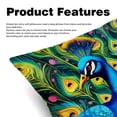 thumbnail image 2 of Peacock Chair Pillow Covers Set of 2 Throw Pillow Decorative Pillows Velvet with Unique Patterns for Various Occasions - Available in 16x16, 18x18, and 20x20 Inches, 2 of 6