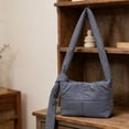 thumbnail image 4 of Bolso bandolera acolchado de nailon para mujer – Bolso cruzado de color liso para ir al trabajo, bolso pequeño de gran capacidad para guardar artículos esenciales diarios., 4 of 6