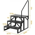 thumbnail image 1 of RV Steps with Handrail 3-Step – Heavy Duty Portable Stair for RV, Hot Tub, Pool & Porch with 660 lbs Load Capacity, 1 of 6