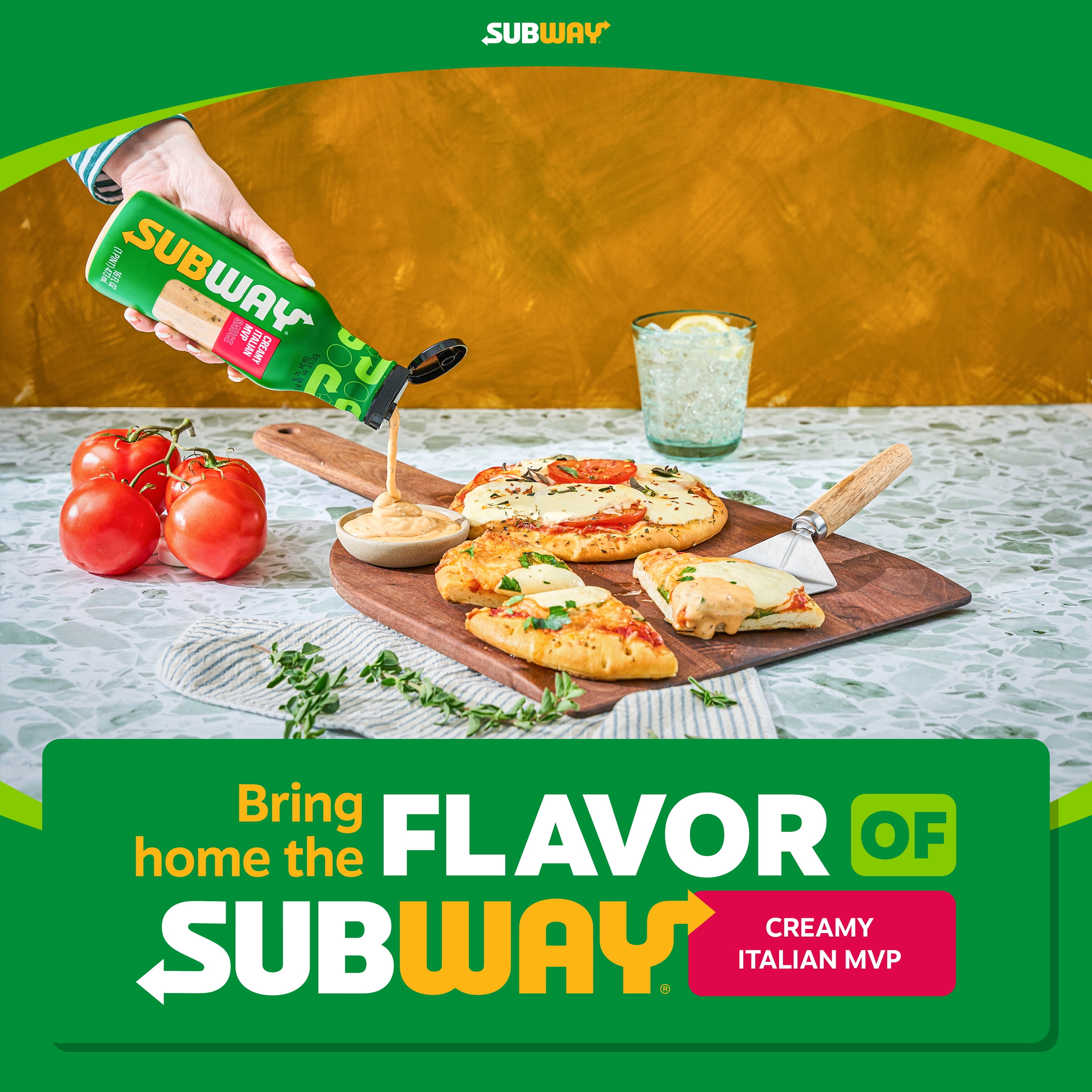(2 pack) Subway Creamy Italian MVP Sauce, 16 fl. oz.