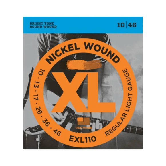 Cuerdas de guitarra EXL110 010 chapadas para un tono mejorado y mayor durabilidad, aptas para guitarras