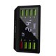 thumbnail image 2 of Cargador de teléfono móvil USB de 8 puertos Carga rápida inalámbrica Pantalla LCD Adaptador de corriente para teléfono inteligente Enchufe de EE. UU. Inevent EL1613-01B, 2 of 7