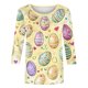 thumbnail image 3 of Tops de Cuello Redondo para las Mujeres Carnaval Impreso 3/4 Manga Blusa Casual, Blusas para las Mujeres Colorido Uso Diario, 3 of 7