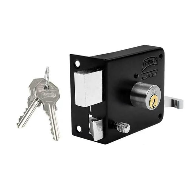 Cerradura Phillips Negra 175N de Fácil Instalación