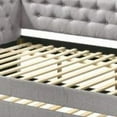 thumbnail image 3 of Full Daybed with Chesterfield Style and Button Tufting, Gray, 3 of 5