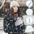 thumbnail image 6 of Armscye 2 Pairs Winter Warm Mittens for Women, Cozy Thick Knitted Gloves & Mittens, Warm Soft Lining Jacquard Fleece-lined Thickened Warm Gloves, Cold Weather Accessories Gifts, Black/Grey, One Size, 6 of 7