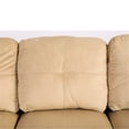 thumbnail image 4 of Hommoo Lint &PVC Sectional Sofa Couch Living Room Furniture Sets, Modern L Shaped Sectional Sofa Set for Small Space, Beige and Brown(No Ottoman), 4 of 6
