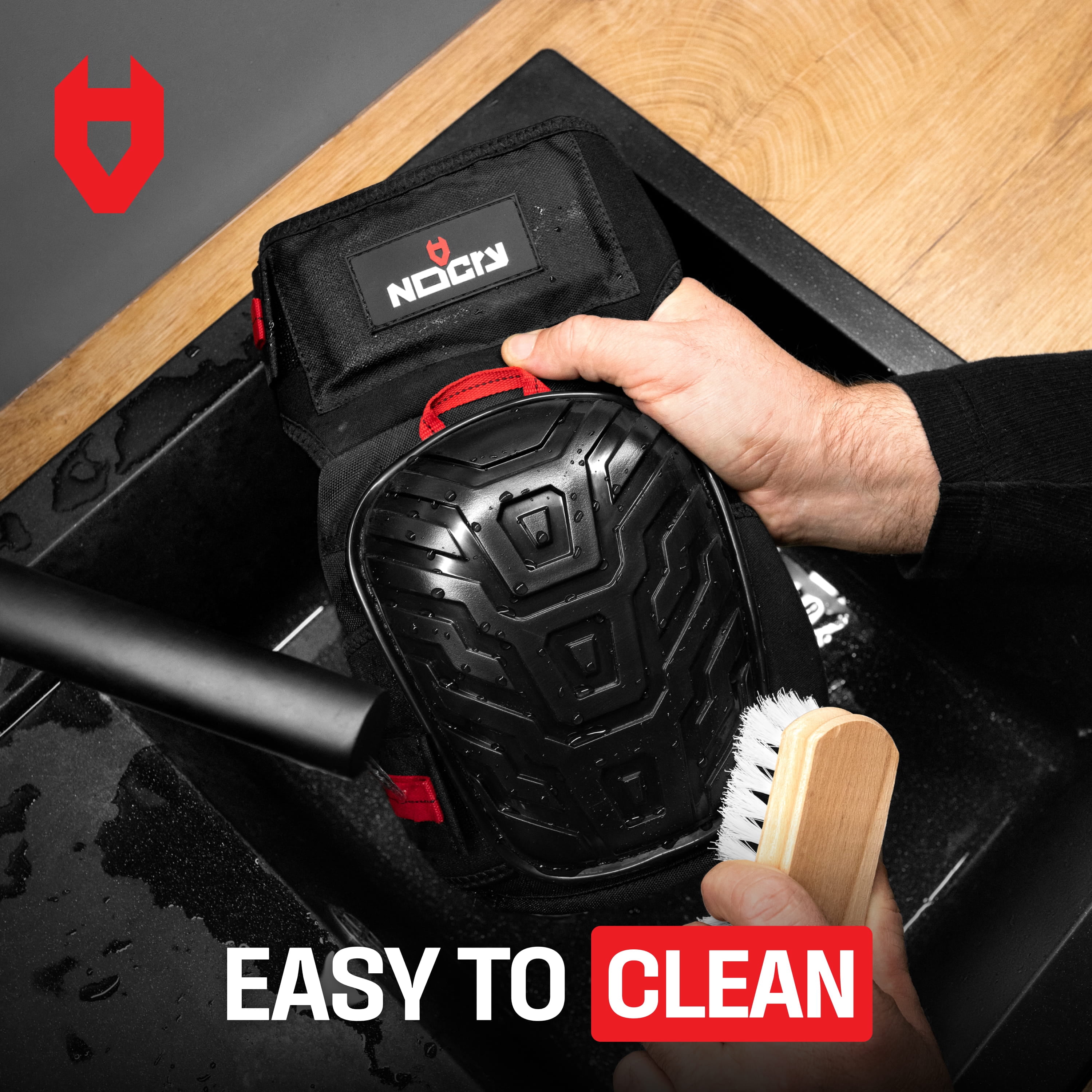 NoCry Professional Knee Pads for Work for Men — Adjustable Thigh and Shin Straps, Heavy-Duty Shell, and Thick Foam & Gel Cushioning — Ideal for Construction and Gardening