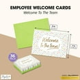 thumbnail image 2 of Pipilo Press 36 Pack Welcome to the Team Cards Bulk, New Hire Welcome Gift for Employees (Gold Foil and Confetti Design, Green Envelopes, 5x7 in), 2 of 8