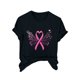 thumbnail image 1 of Blusas de Manga Corta para las Mujeres Divertida Impresión Cuello Redondo Camiseta Vintage, Blusas de Primavera para las Mujeres, 1 of 4