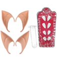 thumbnail image 3 of Hadas De Halloween, Colmillos De Vampiro, Orejas De Elfo, Disfraz De Mascarada, Accesorios De Dientes, Suministros De Decoración De Terror Guardurnaity HA044827-02, 3 of 6