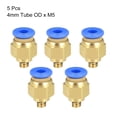 thumbnail image 3 of Unique Bargains 5 Pcs PC4-M5 Tube Pneumatique Raccord Rapide Filetage od 5/32 Pieds Connecteur de Tuyau à une Touche, 3 of 4