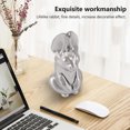 thumbnail image 3 of ResinSculpture, Exquisite Bunny Figurine for Desktop Bookshelf, Delicate Gift, Versatile Decoration, 3 of 8