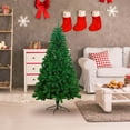 thumbnail image 5 of Vikakiooze 150cm Snow Flocked Christmas Tree Hinged Artificial Pines Tree Metal Stand And 350Lush Branch Tips Easy To Instal, 5 of 9