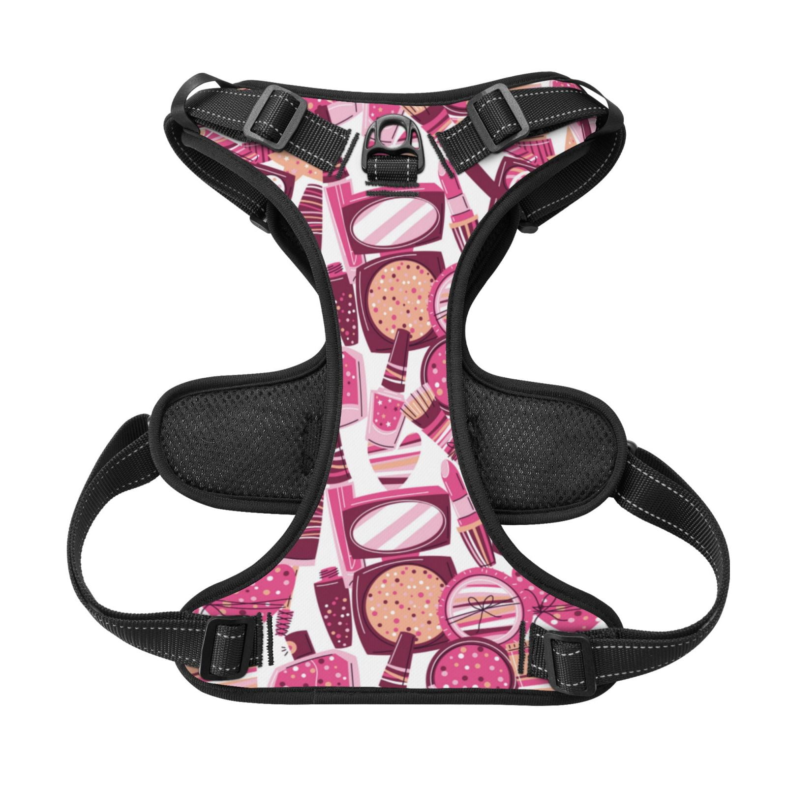 Kdxio Cute Girl Print No Pull Dog Harness Adjustable Reflective Oxford Easy Control Medium Large Dog Harness for Training and Everyday-Small