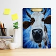 thumbnail image 5 of FMSHPON White Cow On Blue Oil Painting Clipboard Hardboard Wood Nursing Clip Board and Pull for Standard A4 Letter 13x9 inches, 5 of 7