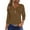 Brown, variant on Henley Style V Neck Shirt Women Seven Sleeve Button Down Top with Chest Pocket for Casual Outings and Weekend Brunch XXL Size Hot Pink