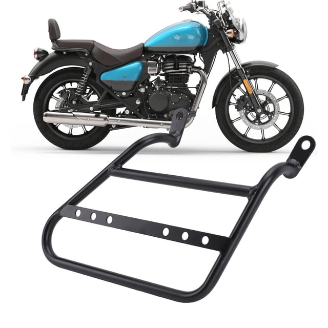 Motorcycle Side Mount Saddlebag Support Bracket 12mm Iron Matte Black Stylish Look Storage Bag Frame Bracket Holder