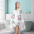 thumbnail image 6 of Pioneer Flower Floral Print Pattern Hooded Bath Towel，60"x35" for Ages 3 To 12 Kids, Quick Dry Lightweight Soft Microfiber Hood Beach Towel Cover Up for Kids, 6 of 7