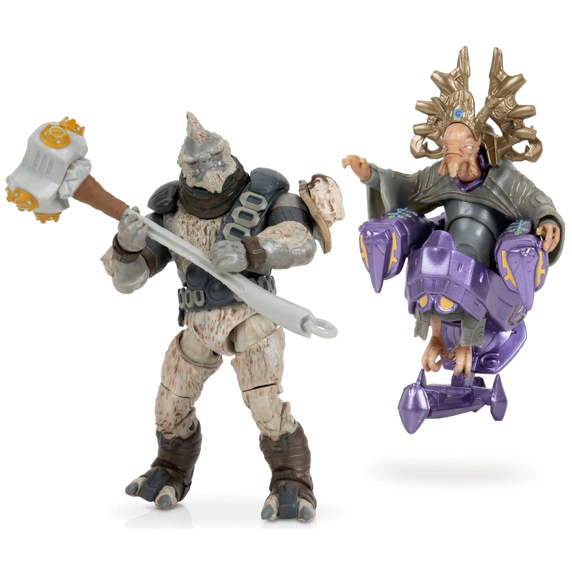 Jazwares Halo World of Halo Vault Tartarus and Prophet of Mercy 2-Pack Action Figure Set 4-Inch 1/18 Scale
