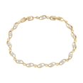 thumbnail image 1 of Hermosa Pulsera Ajustable Rombos Swarovski Oro 14k Lam Dama dorado Unitalla, 1 of 8