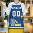 thumbnail image 5 of Los Angles R Custom Aprons for Men Women, Personalized Football Style Apron with Name and Number, Customized Apron with Pockets Gift, 5 of 7