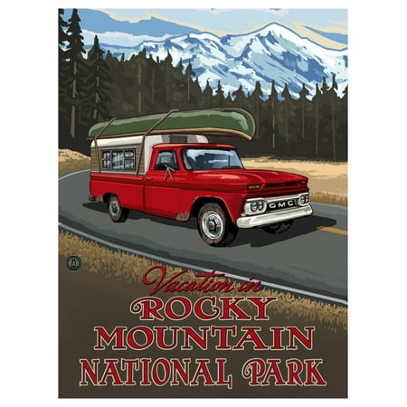 Rocky Mountain National Park Pickup Road Trip Snow Giclee Art Print Poster by Paul A. Lanquist (9