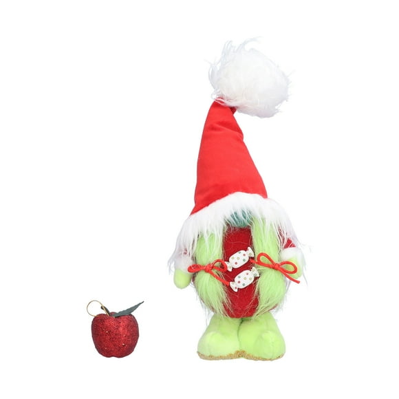 ZOUSSIQI Faceless Standing Doll Dwarf Elf GreenHaired Plush Doll for Desktop Shelf Bedside Table(Braids ) JU316-53029