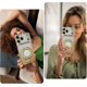 thumbnail image 4 of Estuche magnético con purpurina para iPhone 17 Pro Max, con MagSafe, con brillantes y soporte, de lujo, para cámara y a prueba de golpes, 4 of 6
