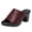 Wine, variant on Women's Platform Slip on Chunky High Heel Sandals, Criss Cross Peep Toe Platform Heels Mules Women Dressy, Slip on Block Heel Wedge Slide Sandals Wide Width Wedges Low Wedge Heels
