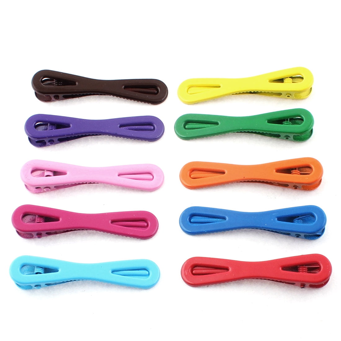 Ladies Hairstyle Metal Flat Hair Clip Barrette Assorted Color 10pcs