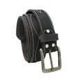 thumbnail image 3 of 53-54  Men's Leather Casual Fancy Stitched Belt Removable Buckle 26AA66BK, 3 of 3