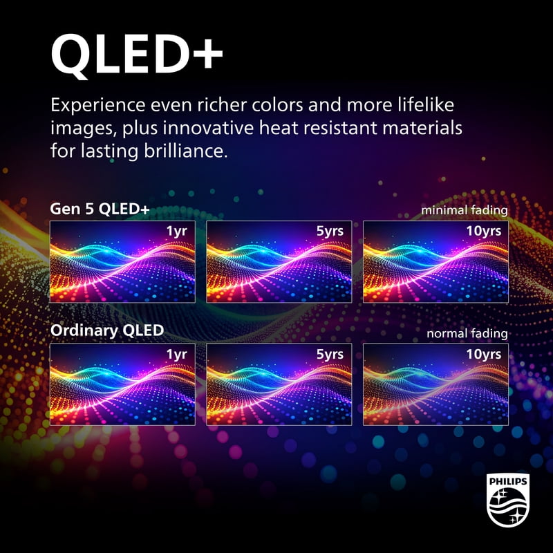 Philips 55" Class 144Hz QLED+ 4K UltraHD (2160p) Google + Gaming Smart TV (55PUG7675/F7) gallery view