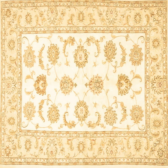 Ahgly Company Indoor Square Oriental Brown Traditional Area Rugs, 7' Square