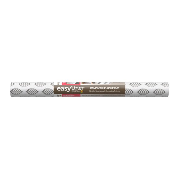 EasyLiner® Removeable Adhesive Shelf Liner - Gray Pin Feather, 20 in. x 20 ft.