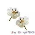 thumbnail image 2 of K-KED Jade Flower Earrings for Women Delicate Jewelry Chinese Ear Studs 925 Silver Natural, 2 of 5
