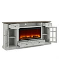 Modern TV Stand with Electric Fireplace Fits TVs Up to 78" Saw Cut