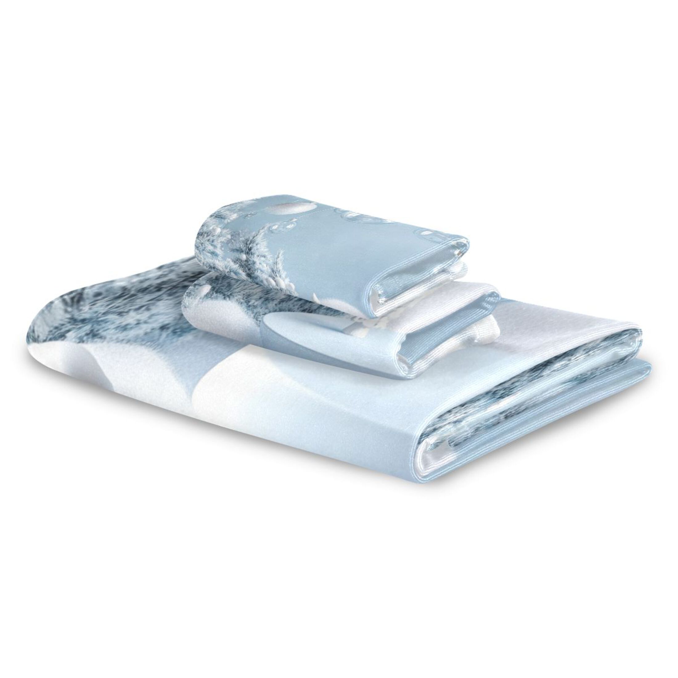 3 Piece Bath Towels Set Bath Towel, Hand Towel and Face Towel for Bathroom, Gym, Hotel Winter Christmas Decorations