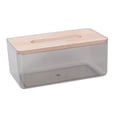 thumbnail image 1 of Caja de Pañuelos Rectangular, Soporte para Cubierta, Dormitorio, Sala de , Dispensador de Pañuelos Moderno, Estuche de Almacenamiento para Restau Negro L SM SunniMix Soporte de cubierta de tejido, 1 of 8