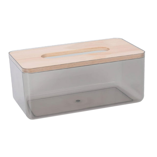 Caja de Pañuelos Rectangular, Soporte para Cubierta, Dormitorio, Sala de , Dispensador de Pañuelos Moderno, Estuche de Almacenamiento para Restau Negro L SM SunniMix Soporte de cubierta de tejido
